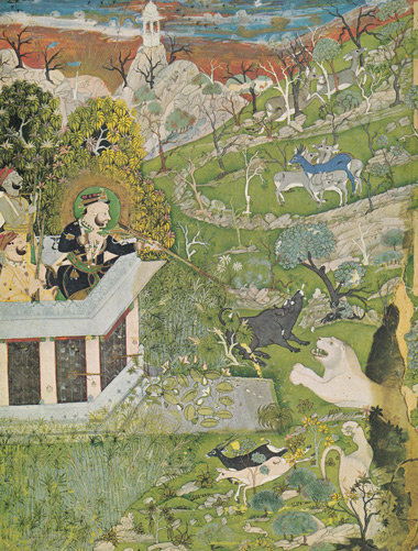 7 Raja-Ram-Singh-à-la-chasse-peinture-indienne