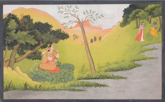3 Rhada-se-pare-dans-l'attente-de-Krishna-peinture-indienne