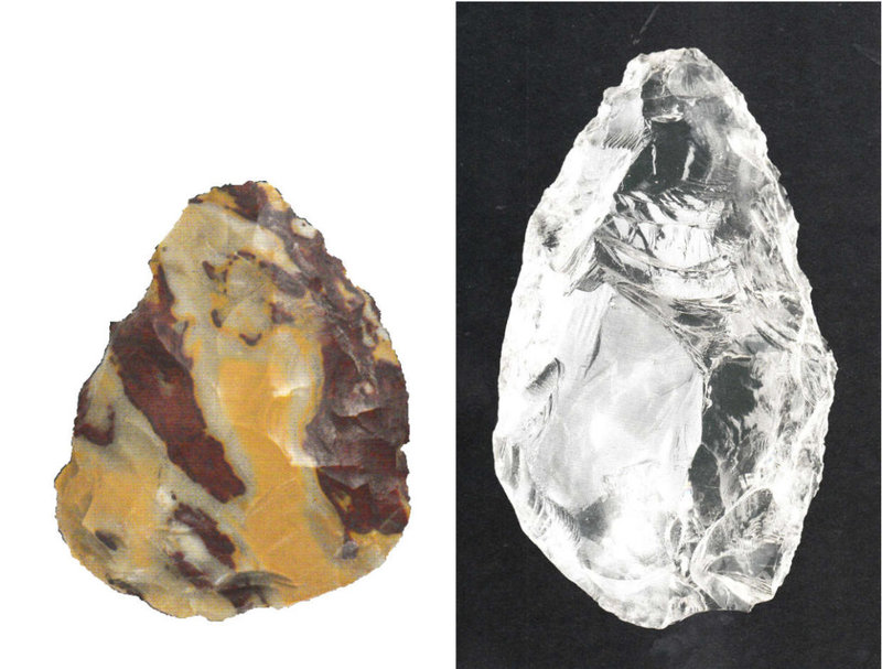 Neandertal Racloirs jaspe et cristal