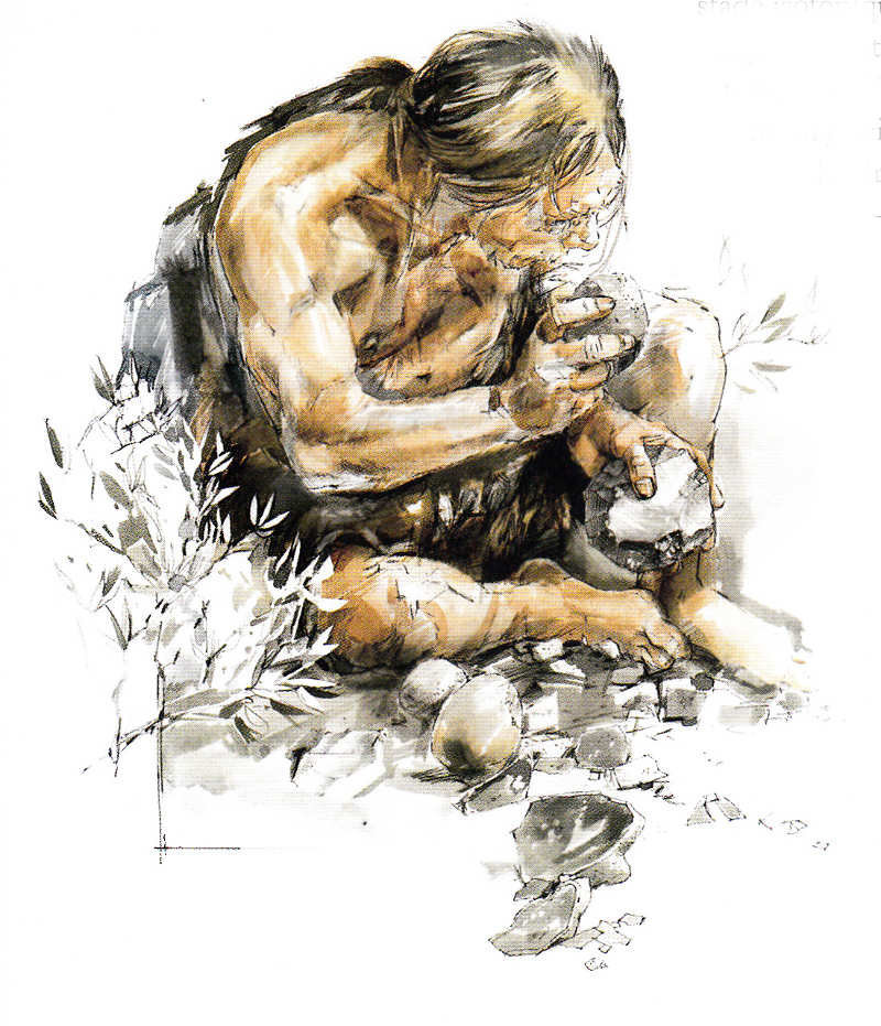 Neandertal Tailleur de pierre Clarys