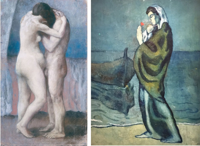 6-L'étreinte-et-femme-au-bord-mer-Picasso