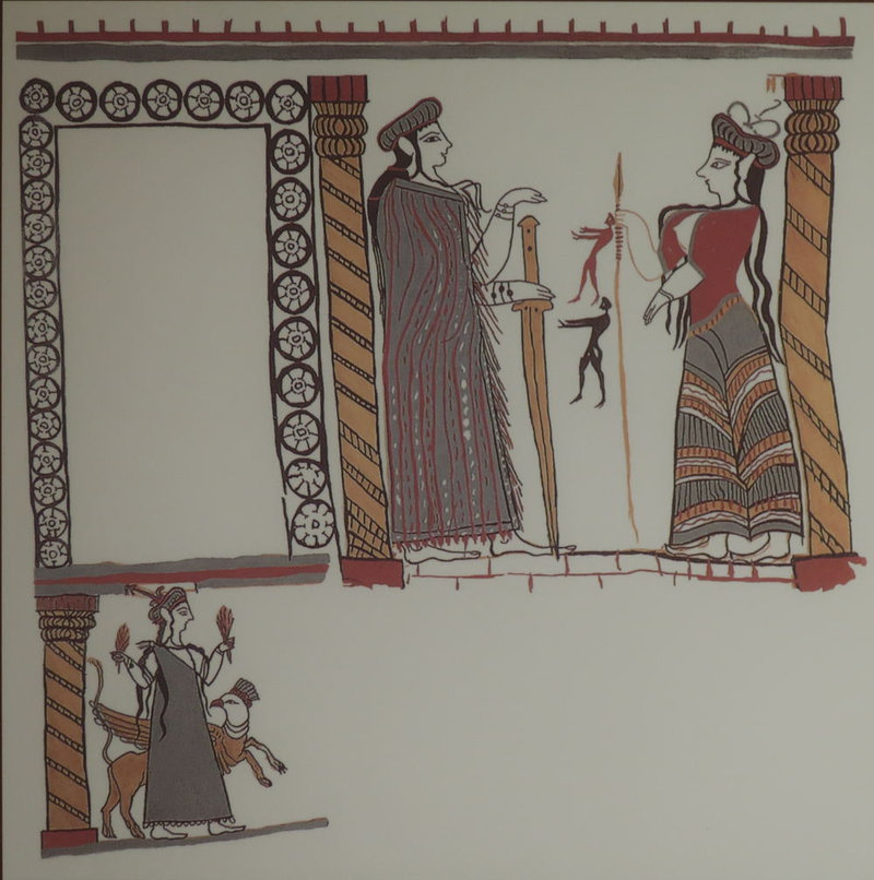 Fresque Mycenienne Reconstitution