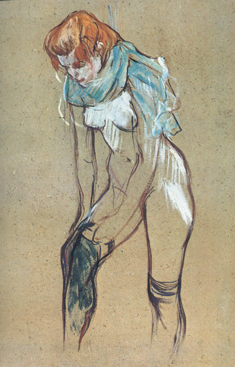 Toulouse-Lautrec Femme qui tire son bas