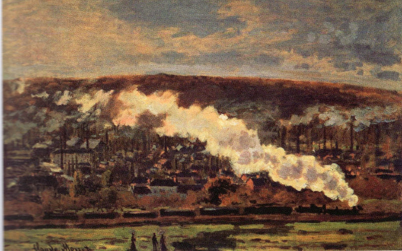 Claude Monet, Train de cargo à Deville-lès-Rouen, 1872