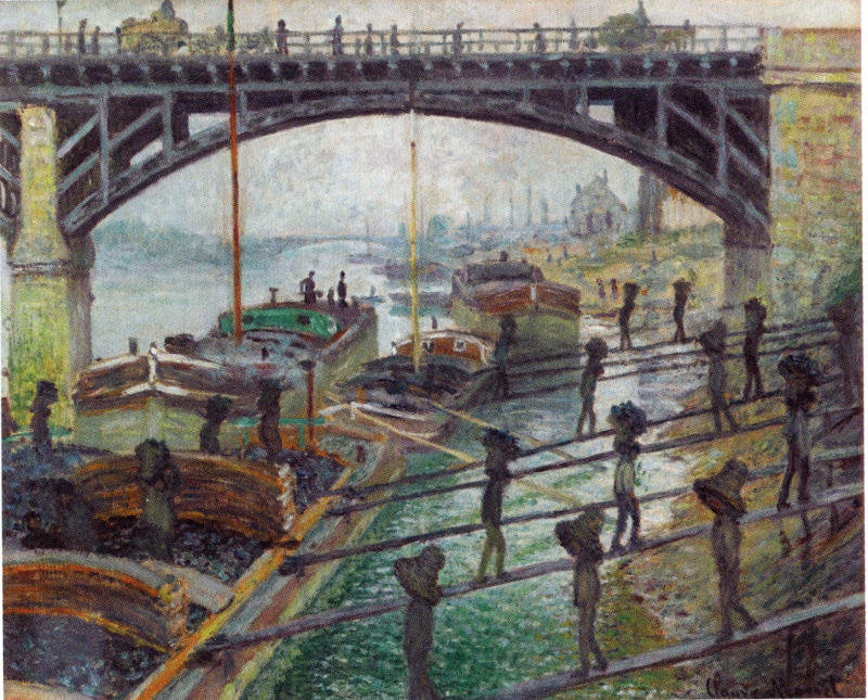 Claude Monet Déchargeurs de charbon à Clichy