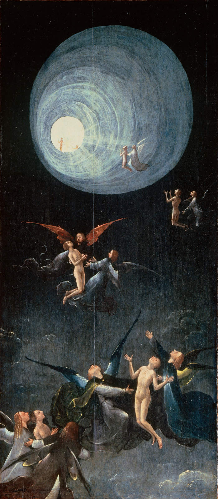17 Jérôme Bosch  Vision de l’au-delà  panneau de la montée des bienheureux vers l'empyrée  vers 1505 - 1515