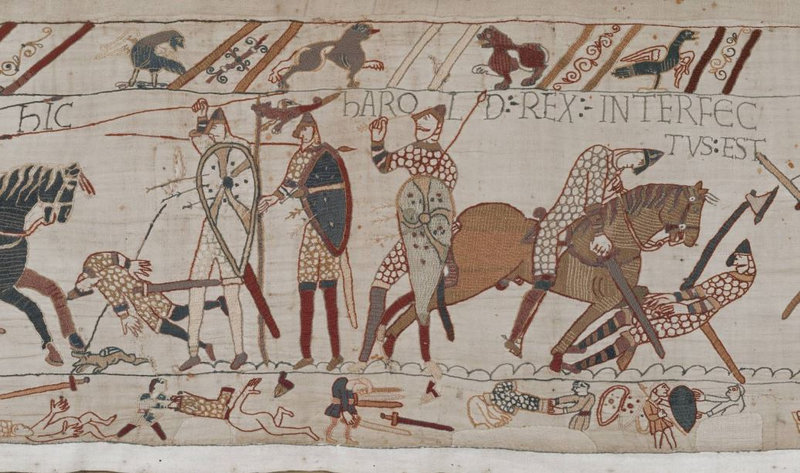 29 Tapisserie Bayeux Mort d'Harold