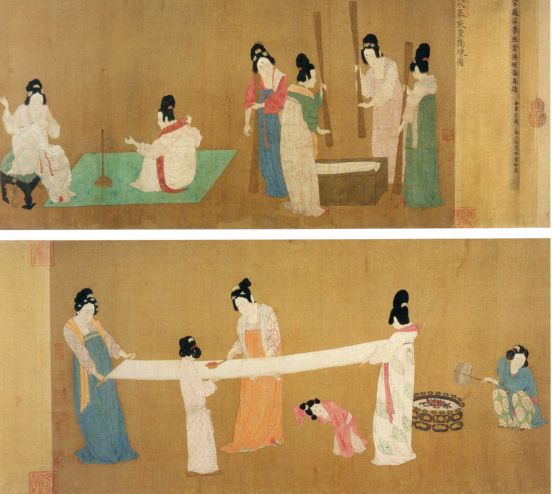 3 ZhĿng XuĿn  Les apprêts de la soie par les dames de la cour  Musée des Beaux Arts de Boston