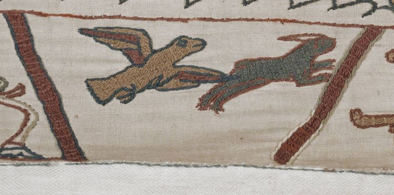 23 Tapisserie Bayeux Fable le lièvre et l'épervier
