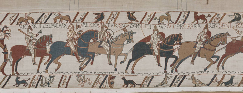 26 Tapisserie Bayeux Guillaume harangue ses troupes