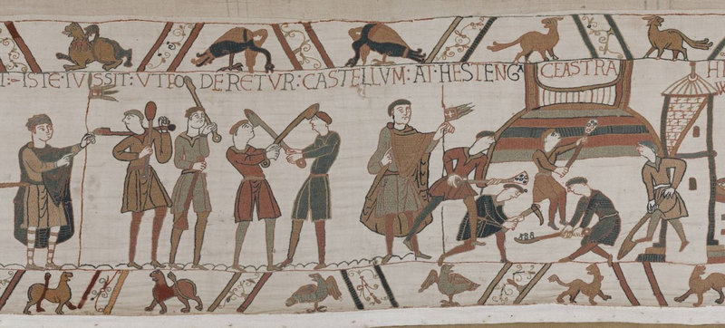 11 Tapisserie Bayeux Construction d'une fortification