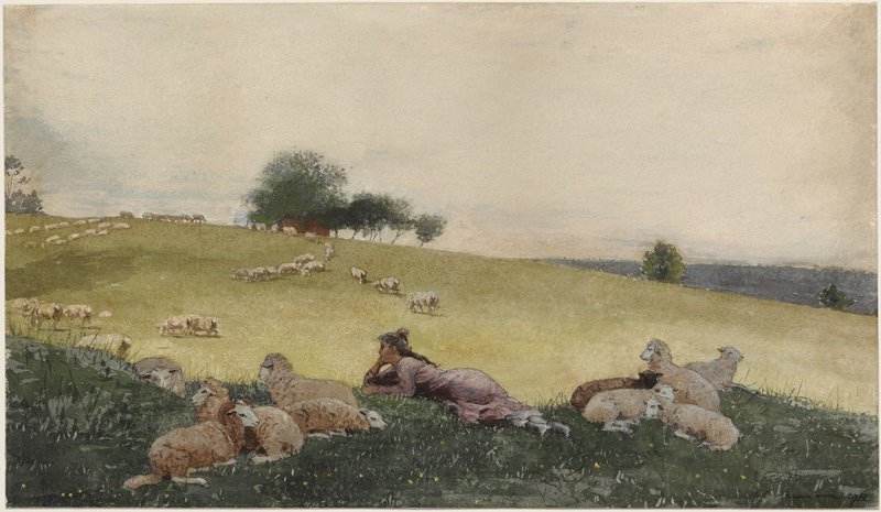 12 Winslow Homer  Shepherdess of Houghton Farm (1878)