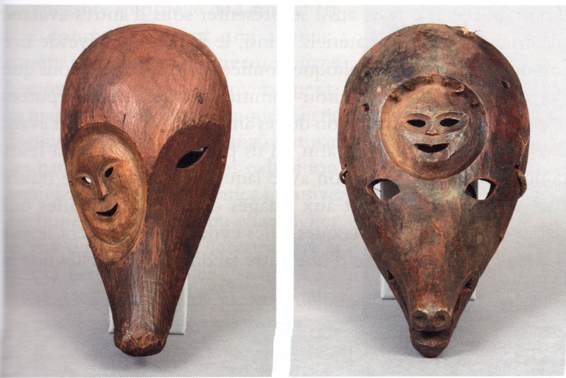 6 Masque yup'ik grizzly et ours noir