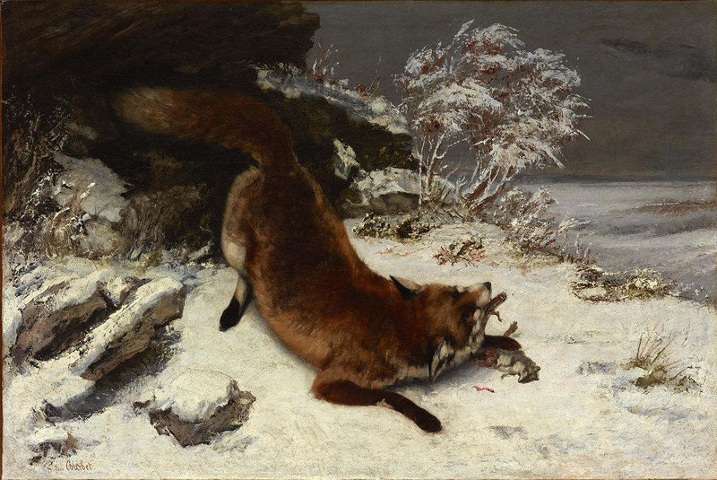 8 Gustave Courbet  Renard dans la neige  1860