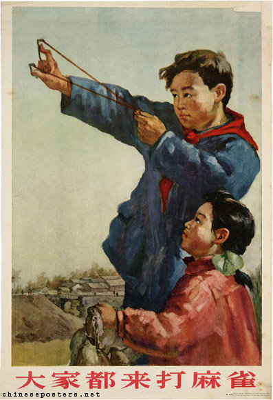 13 Chine Chasse aux moineaux